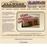 Allwood Furniture Warehouse: Website Design